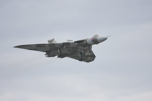 British Vulcan Bomber Flying